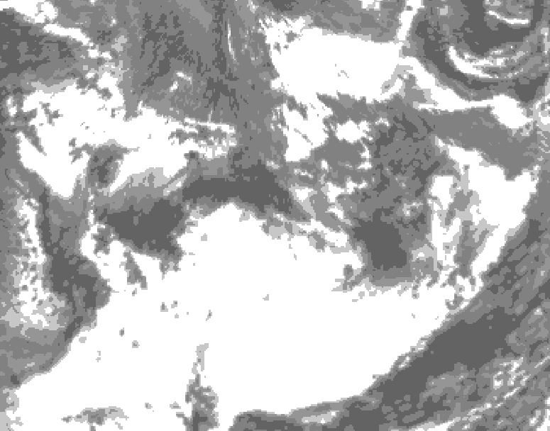 GDPS total cloud 216 hour forecast chart for Canada based on 2026/05/23 1200Z data