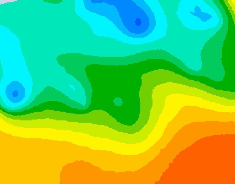 GDPS 500 millibar geopotential height 024 hour forecast chart for Canada based on 2026/05/24 0000Z data