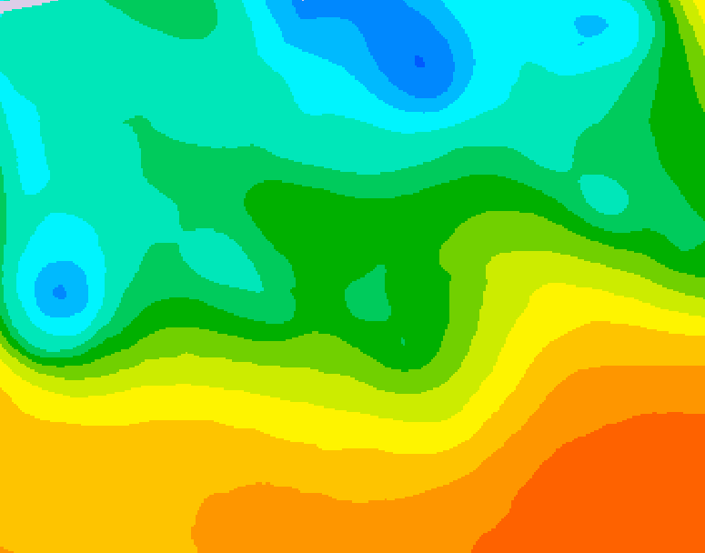 GDPS 500 millibar geopotential height 030 hour forecast chart for Canada based on 2026/05/24 0000Z data