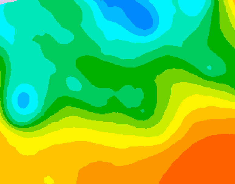 GDPS 500 millibar geopotential height 036 hour forecast chart for Canada based on 2026/05/24 0000Z data