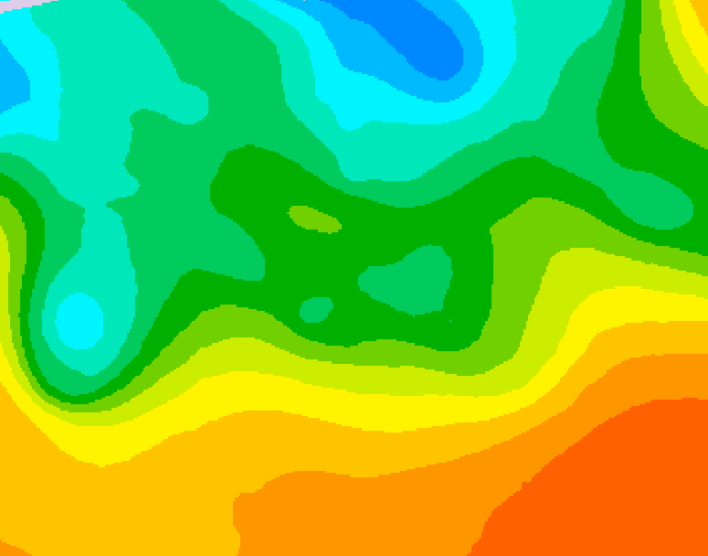 GDPS 500 millibar geopotential height 042 hour forecast chart for Canada based on 2026/05/24 0000Z data