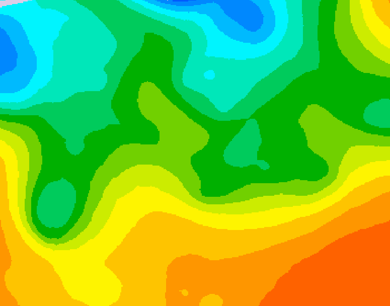 GDPS 500 millibar geopotential height 054 hour forecast chart for Canada based on 2026/05/24 0000Z data