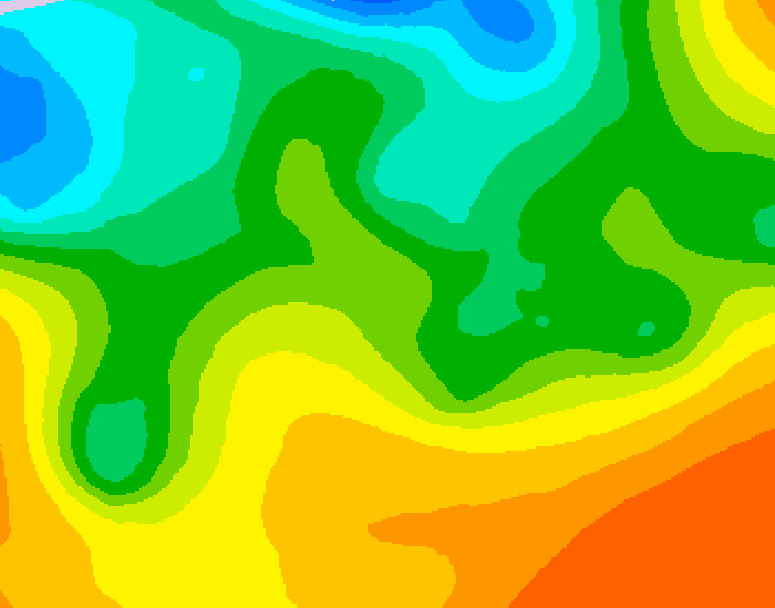 GDPS 500 millibar geopotential height 060 hour forecast chart for Canada based on 2026/05/24 0000Z data