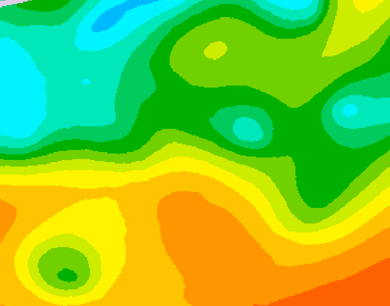 GDPS 500 millibar geopotential height 102 hour forecast chart for Canada based on 2026/05/24 0000Z data