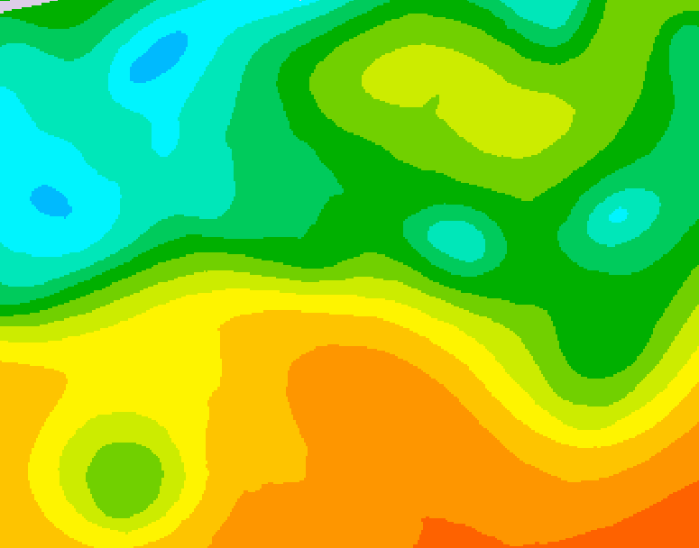 GDPS 500 millibar geopotential height 114 hour forecast chart for Canada based on 2026/05/24 0000Z data
