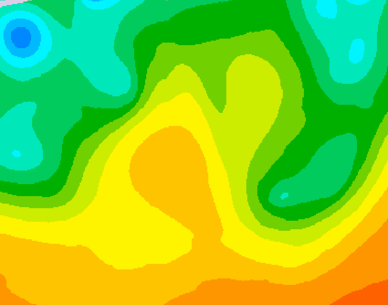 GDPS 500 millibar geopotential height 180 hour forecast chart for Canada based on 2026/05/24 0000Z data