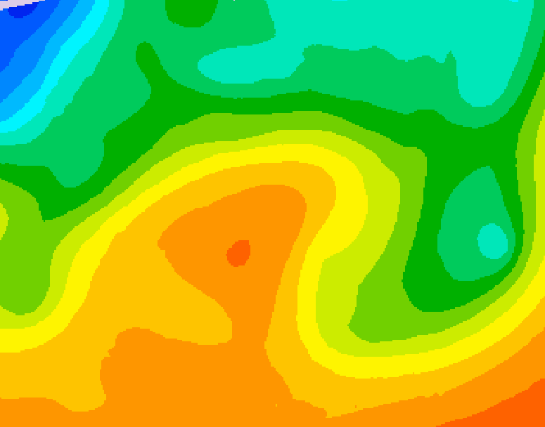 GDPS 500 millibar geopotential height 222 hour forecast chart for Canada based on 2026/05/24 0000Z data