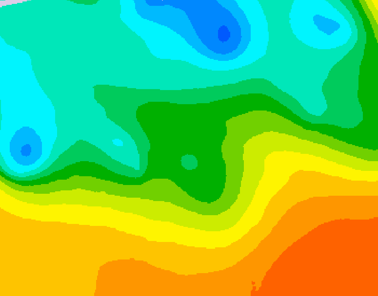 GDPS 500 millibar geopotential height 012 hour forecast chart for Canada based on 2026/05/24 1200Z data