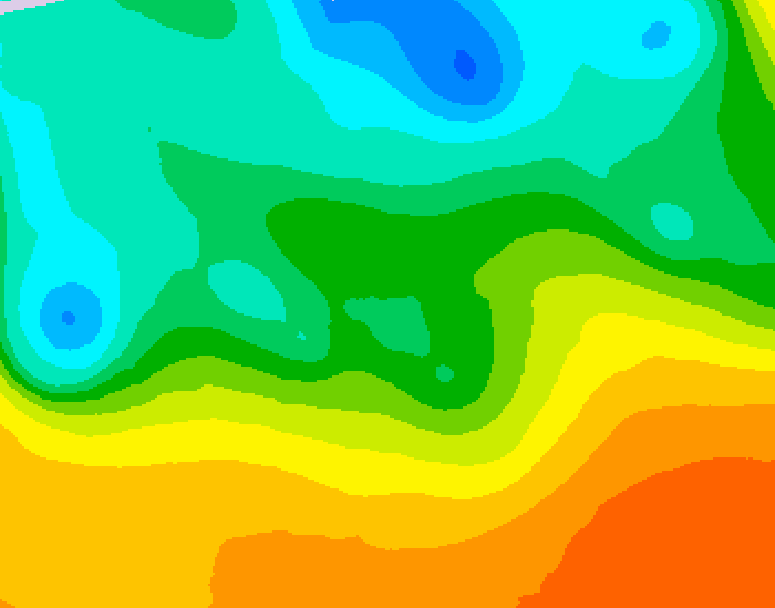 GDPS 500 millibar geopotential height 018 hour forecast chart for Canada based on 2026/05/24 1200Z data