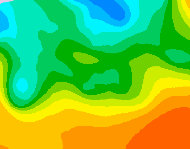 GDPS 500 millibar geopotential height 030 hour forecast chart for Canada based on 2026/05/24 1200Z data