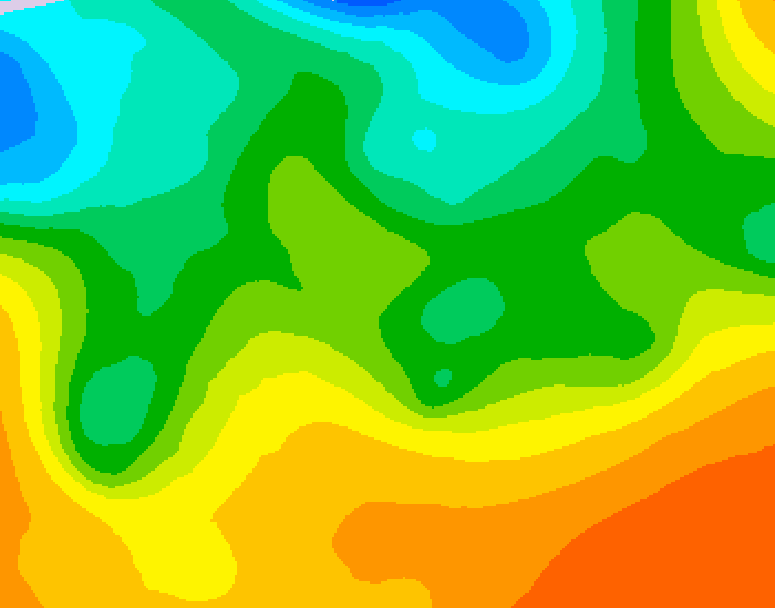 GDPS 500 millibar geopotential height 042 hour forecast chart for Canada based on 2026/05/24 1200Z data