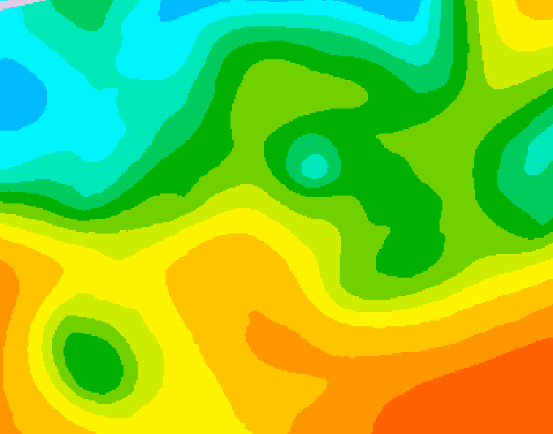 GDPS 500 millibar geopotential height 072 hour forecast chart for Canada based on 2026/05/24 1200Z data