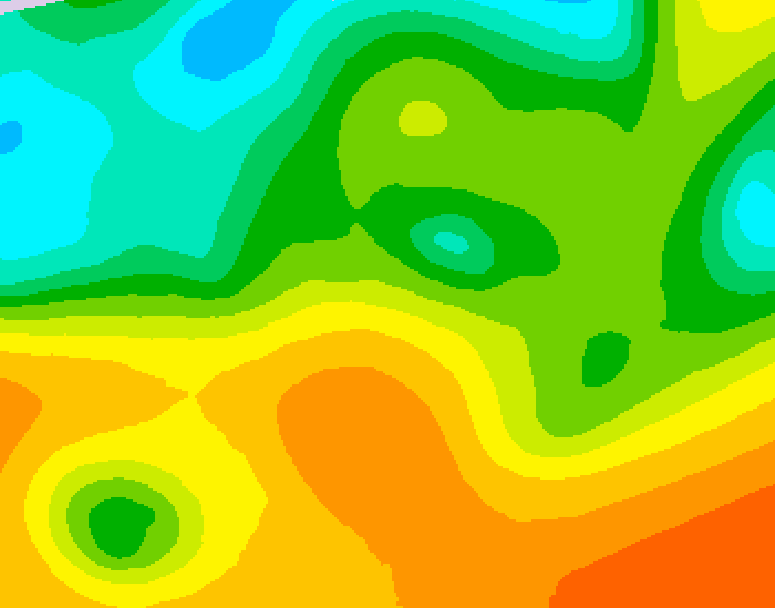 GDPS 500 millibar geopotential height 084 hour forecast chart for Canada based on 2026/05/24 1200Z data