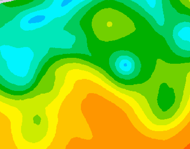 GDPS 500 millibar geopotential height 120 hour forecast chart for Canada based on 2026/05/24 1200Z data