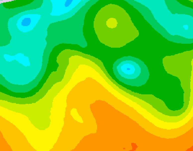 GDPS 500 millibar geopotential height 132 hour forecast chart for Canada based on 2026/05/24 1200Z data