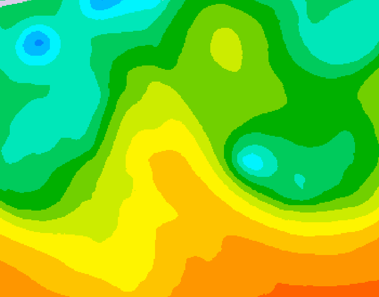 GDPS 500 millibar geopotential height 150 hour forecast chart for Canada based on 2026/05/24 1200Z data