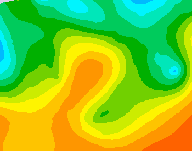 GDPS 500 millibar geopotential height 222 hour forecast chart for Canada based on 2026/05/24 1200Z data