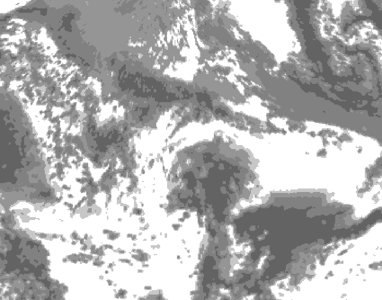 GDPS total cloud 006 hour forecast chart for Canada based on 2026/05/24 0000Z data