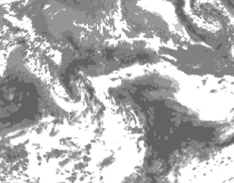 GDPS total cloud 024 hour forecast chart for Canada based on 2026/05/24 0000Z data