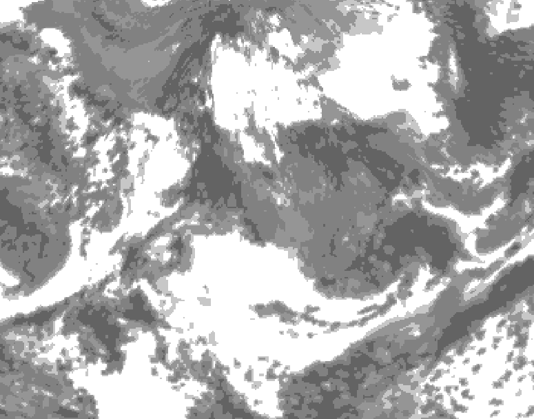 GDPS total cloud 084 hour forecast chart for Canada based on 2026/05/24 0000Z data