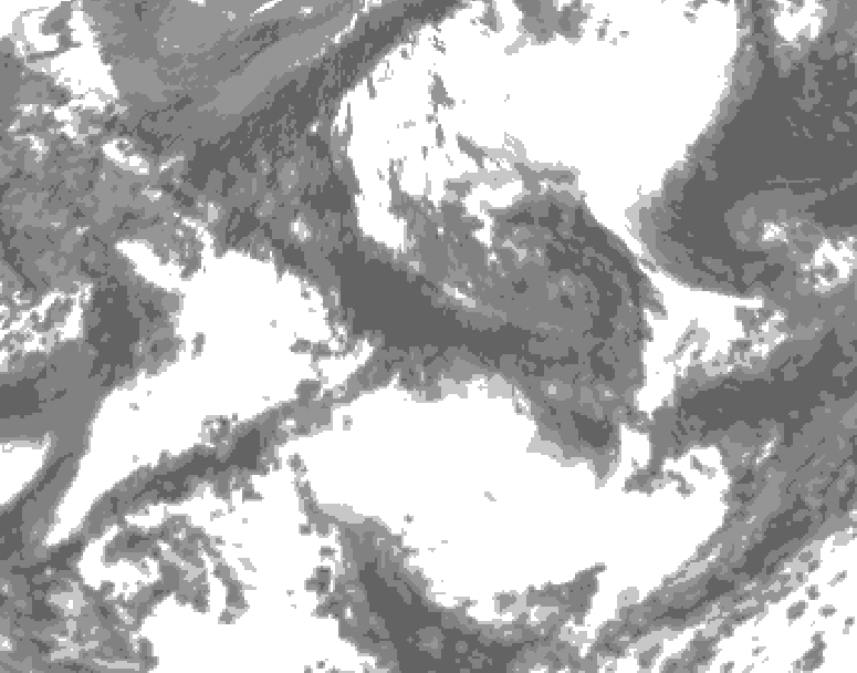 GDPS total cloud 108 hour forecast chart for Canada based on 2026/05/24 0000Z data