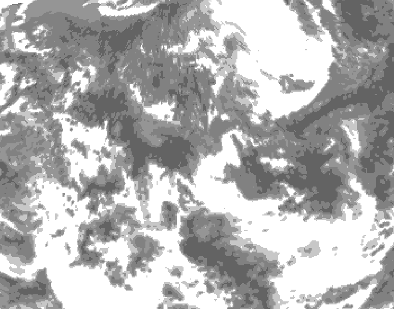 GDPS total cloud 150 hour forecast chart for Canada based on 2026/05/24 0000Z data