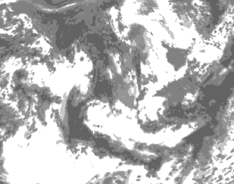 GDPS total cloud 180 hour forecast chart for Canada based on 2026/05/24 0000Z data