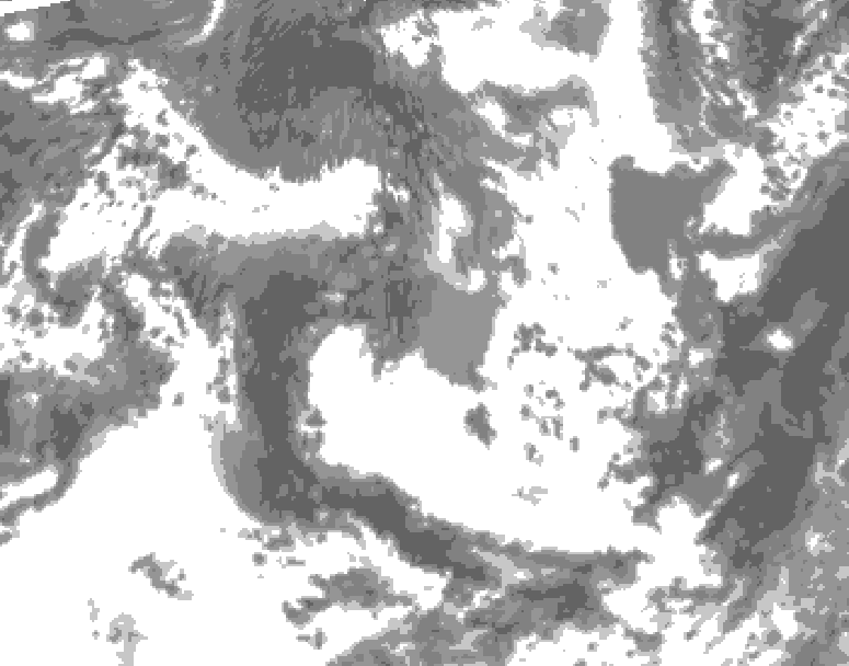 GDPS total cloud 198 hour forecast chart for Canada based on 2026/05/24 0000Z data