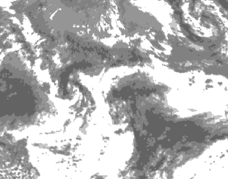 GDPS total cloud 006 hour forecast chart for Canada based on 2026/05/24 1200Z data