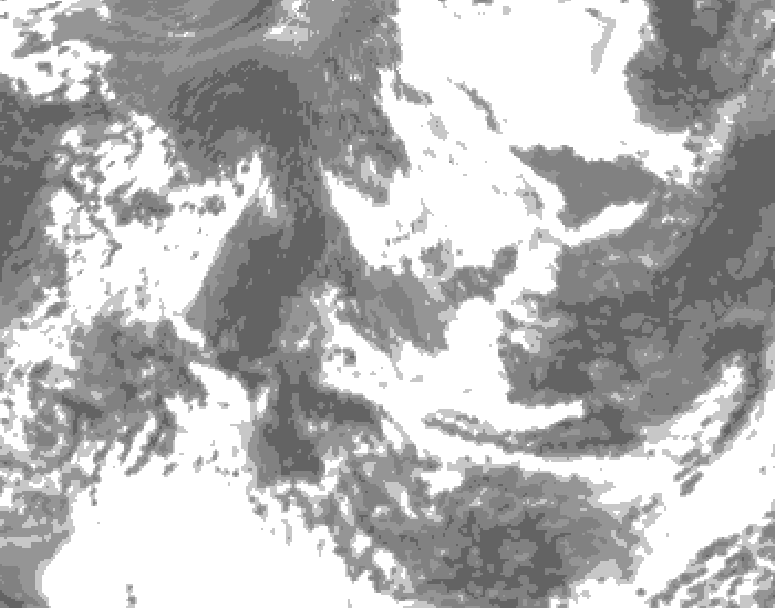 GDPS total cloud 168 hour forecast chart for Canada based on 2026/05/24 1200Z data