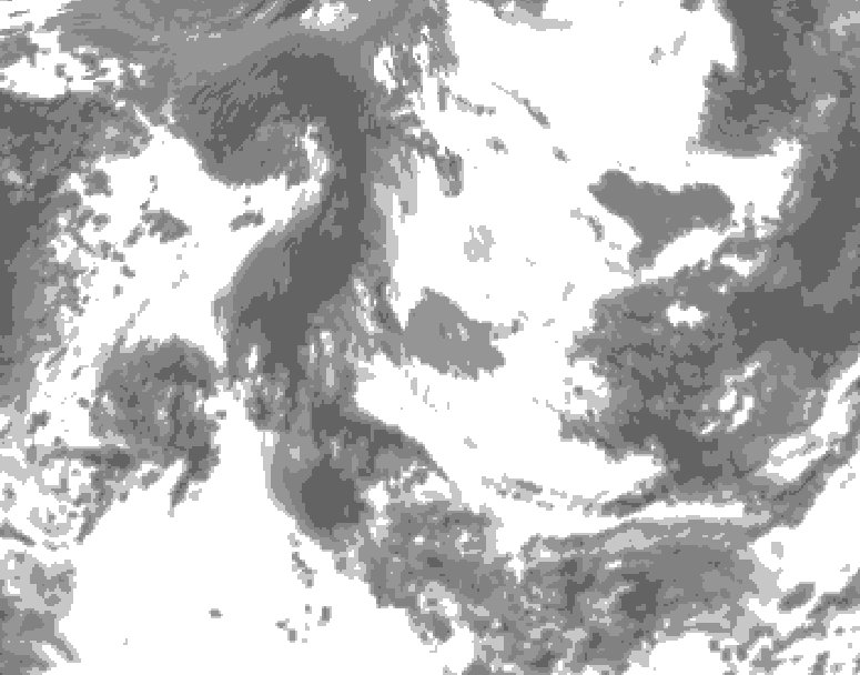 GDPS total cloud 174 hour forecast chart for Canada based on 2026/05/24 1200Z data