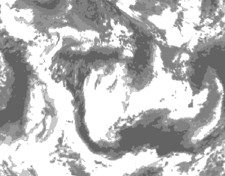 GDPS total cloud 222 hour forecast chart for Canada based on 2026/05/24 1200Z data