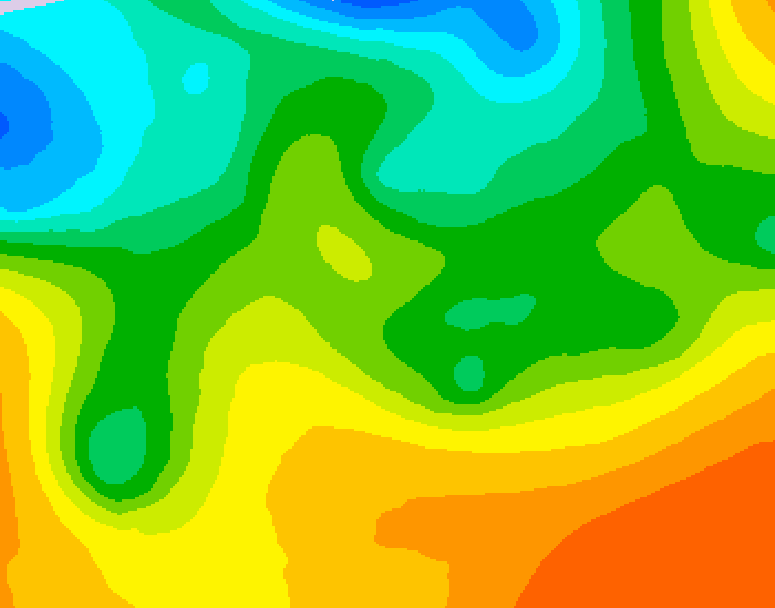 GDPS 500 millibar geopotential height 036 hour forecast chart for Canada based on 2026/05/25 0000Z data