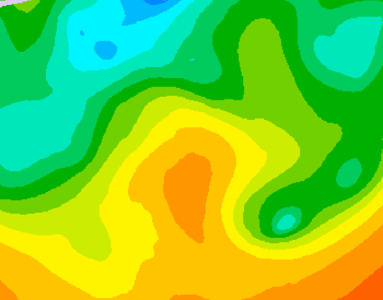 GDPS 500 millibar geopotential height 132 hour forecast chart for Canada based on 2026/05/25 0000Z data
