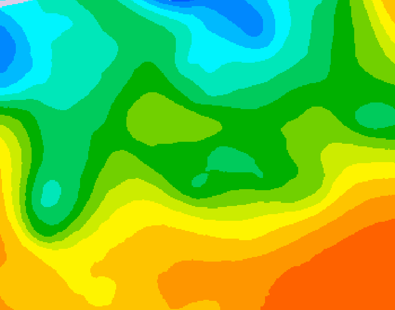 GDPS 500 millibar geopotential height 012 hour forecast chart for Canada based on 2026/05/25 1200Z data