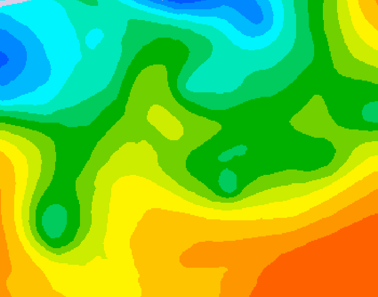 GDPS 500 millibar geopotential height 024 hour forecast chart for Canada based on 2026/05/25 1200Z data