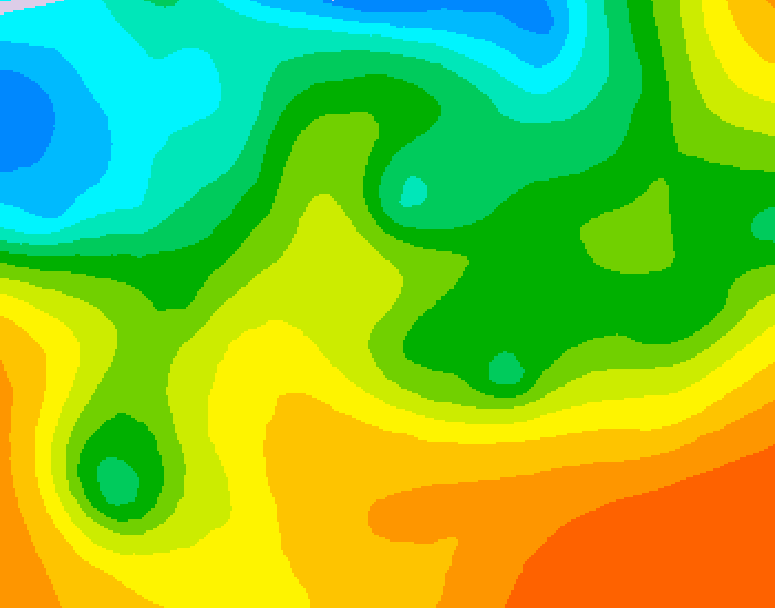 GDPS 500 millibar geopotential height 030 hour forecast chart for Canada based on 2026/05/25 1200Z data