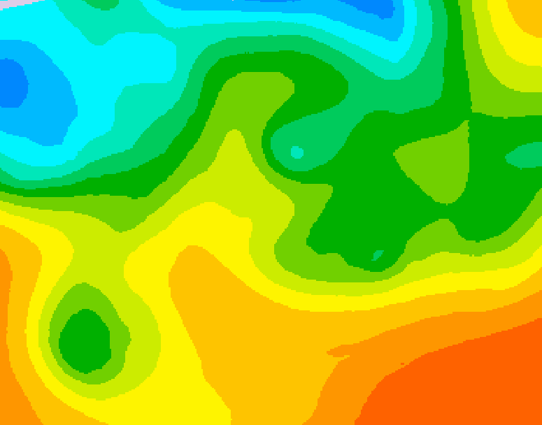 GDPS 500 millibar geopotential height 036 hour forecast chart for Canada based on 2026/05/25 1200Z data