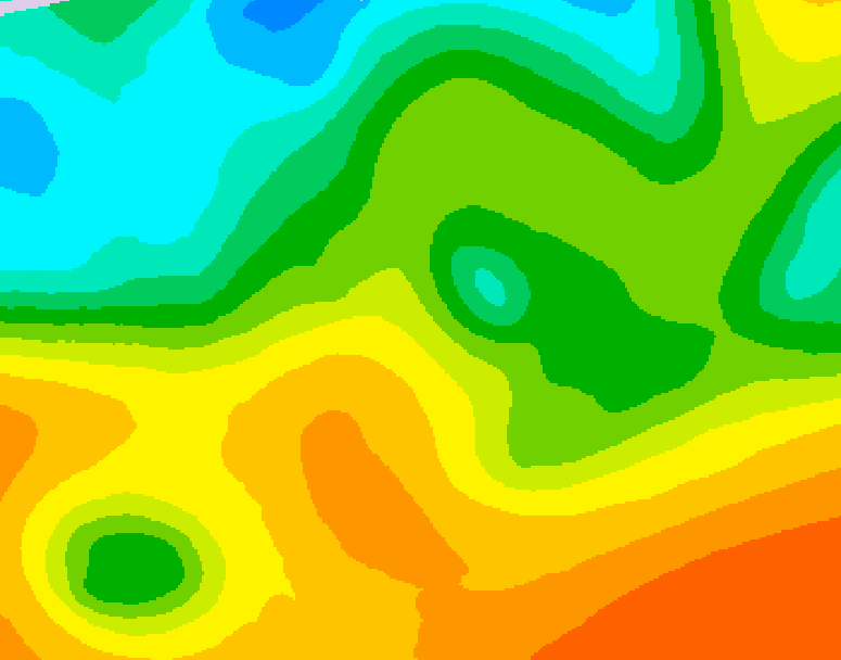 GDPS 500 millibar geopotential height 054 hour forecast chart for Canada based on 2026/05/25 1200Z data