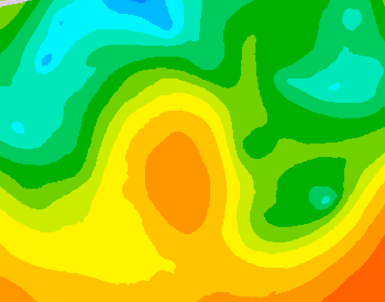 GDPS 500 millibar geopotential height 132 hour forecast chart for Canada based on 2026/05/25 1200Z data