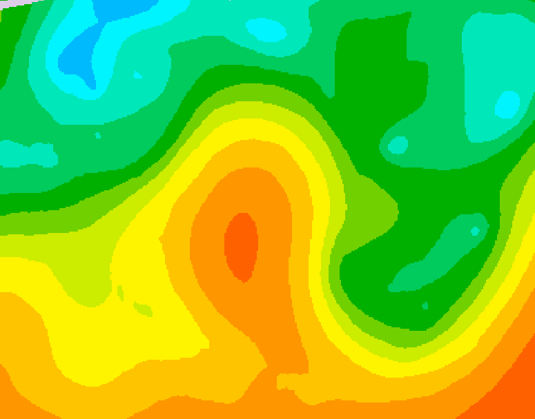 GDPS 500 millibar geopotential height 150 hour forecast chart for Canada based on 2026/05/25 1200Z data