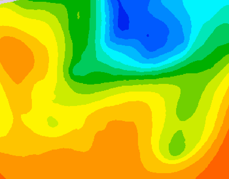 GDPS 500 millibar geopotential height 216 hour forecast chart for Canada based on 2026/05/25 1200Z data