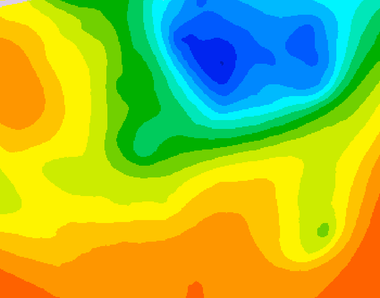 GDPS 500 millibar geopotential height 234 hour forecast chart for Canada based on 2026/05/25 1200Z data