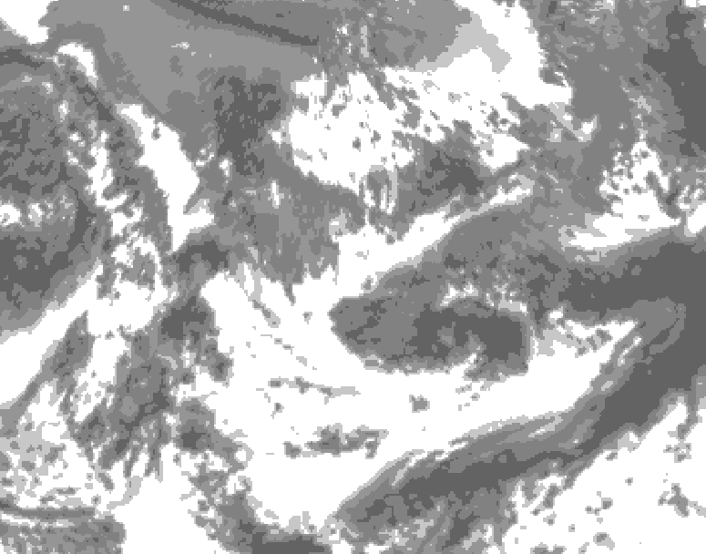 GDPS total cloud 030 hour forecast chart for Canada based on 2026/05/25 1200Z data