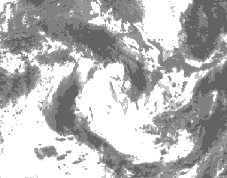GDPS total cloud 156 hour forecast chart for Canada based on 2026/05/25 1200Z data
