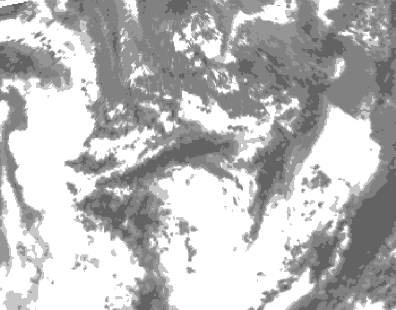 GDPS total cloud 210 hour forecast chart for Canada based on 2026/05/25 1200Z data