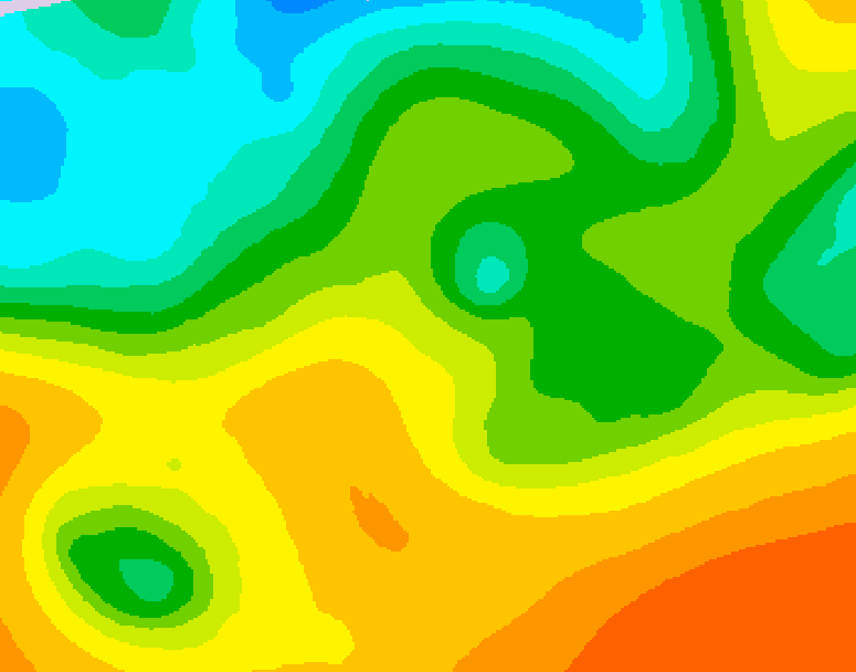 GDPS 500 millibar geopotential height 036 hour forecast chart for Canada based on 2026/05/26 0000Z data
