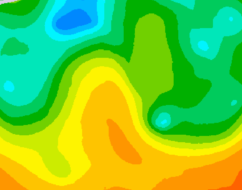 GDPS 500 millibar geopotential height 102 hour forecast chart for Canada based on 2026/05/26 0000Z data