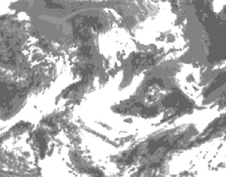 GDPS total cloud 030 hour forecast chart for Canada based on 2026/05/26 0000Z data