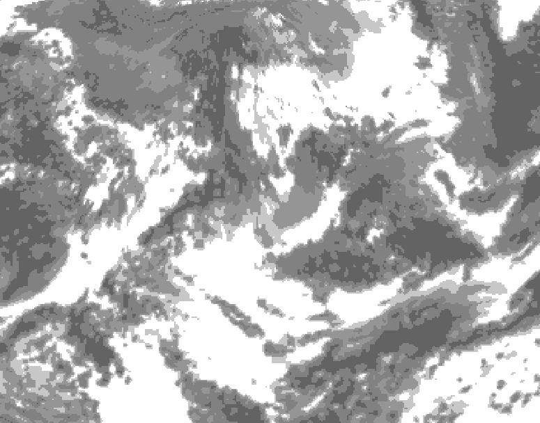 GDPS total cloud 036 hour forecast chart for Canada based on 2026/05/26 0000Z data